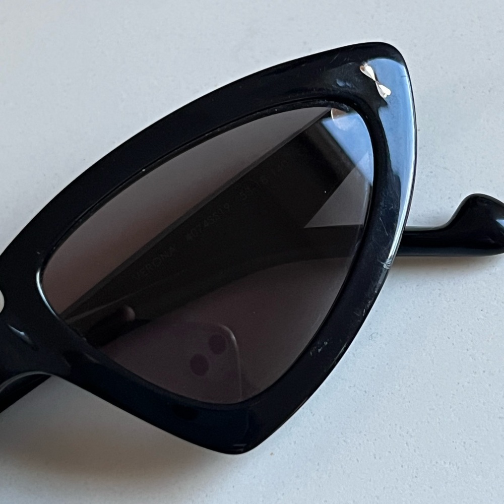 Zimmermann Verona Black Vintage Style Cat Eye Sunglasses Retail $280 - Picture 12 of 14